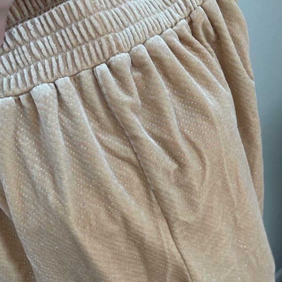 3/$20 Sparkle Cream Velour Joggers - Picture 2 of 3